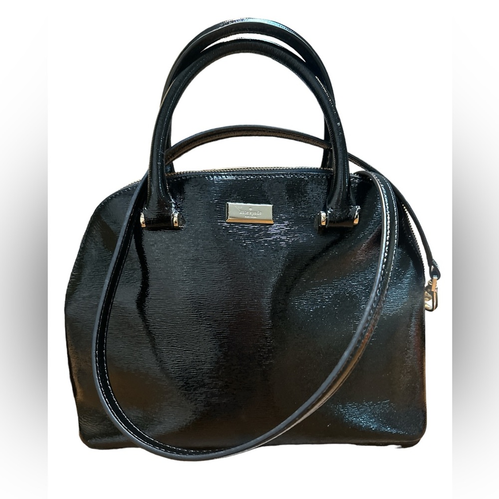 Kate Spade Carli Bixby Patent Bowler Doctor Crossbody Top Handle Bag Purse